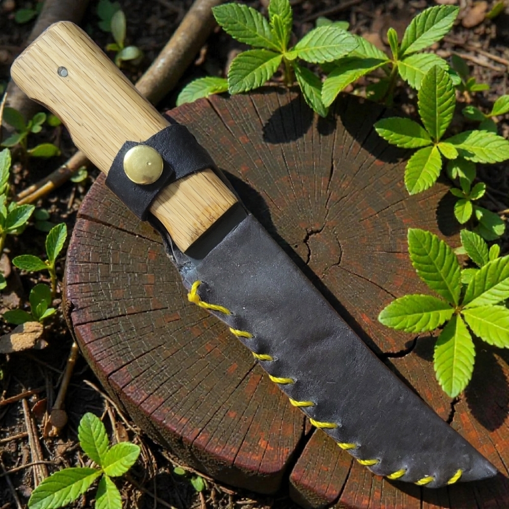 Handcrafted Grey Fox Original Hardwood Kitchen Butcher Hunting Knive Wood Steel